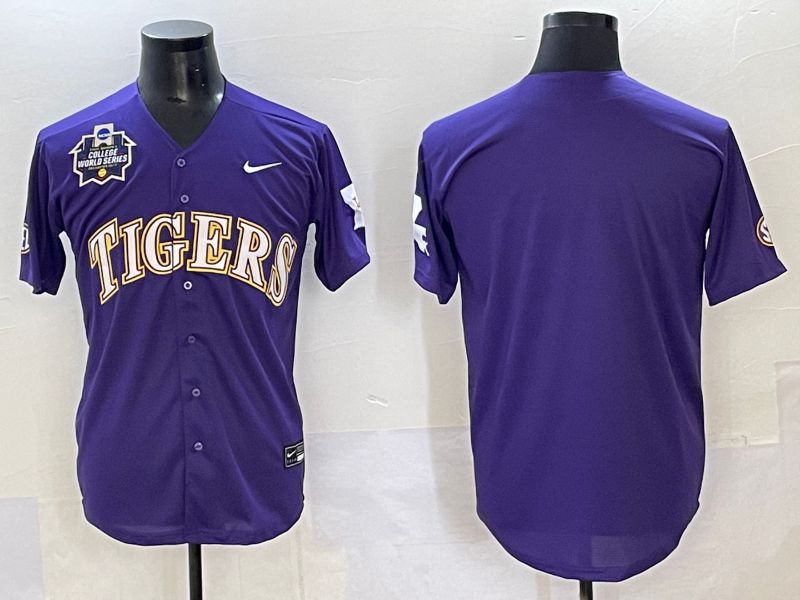 Men 2025 Clemson Tigers Blank Purple Joint Name Nike NCAA Jersey style 2